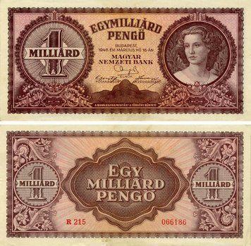 Hungary 1,000,000,000 Pengo 1946 VF-AU (P125)