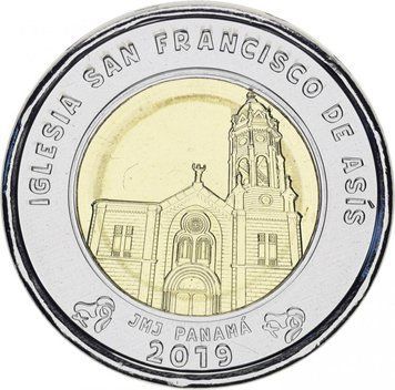 Панама 1 бальбоа 2019 Біметал UNC &laquo;Церква Святого Франциска&raquo; М10999 фото