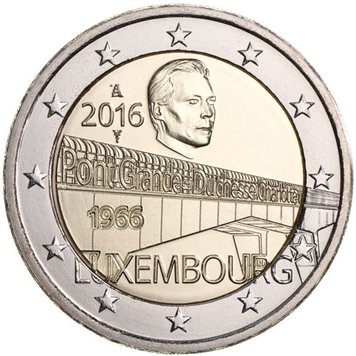 Luxembourg 2 Euro 2016 "Charlotte Bridge" UNC