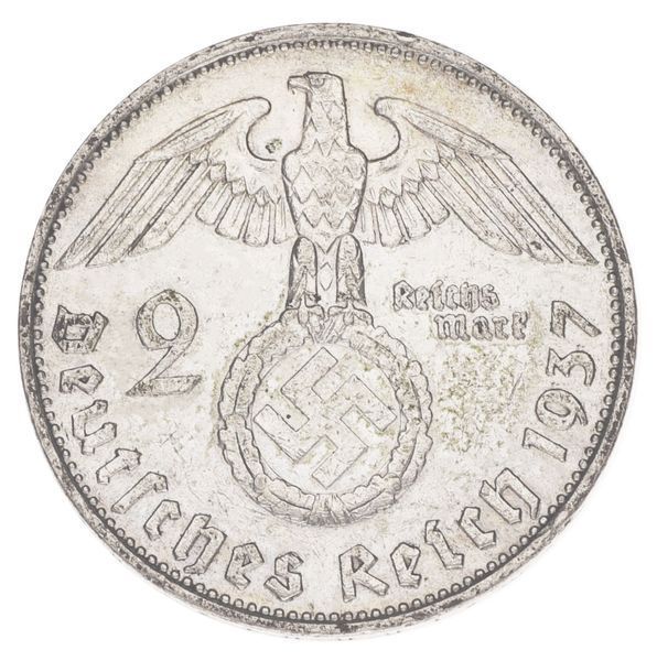 Монета Німеччина 2 марки 1937 Срібло F-VF G (KM#93) М17073 фото