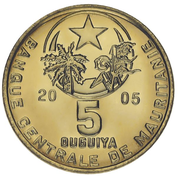 Mauritania 5 Ouguy 2005 UNC