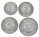 Coins set Yugoslavia set of 4 coins 1970-1976 UNC FAO FAO