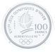 Монета Франція 100 франків 1991 Срібло Proof Зимові Олімпійські ігри 1992 - Стрибки на лижах з трампліна М23301 фото 2