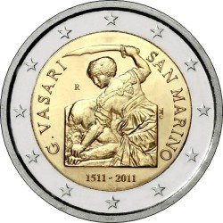 San Marino 2 euro 2011 "500th anniversary of the birth of Giorgio Vasari" UNC (KM # 500)