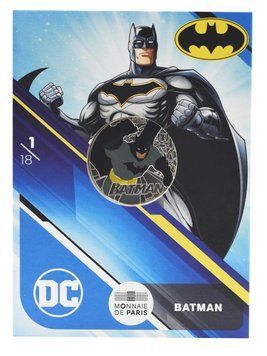 Монета Франція 10 євро 2025 Срібло UNC Комікси DC - 1\18 - Batman - Бетмен М24201 фото