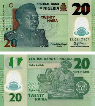 Nigeria 20 Naira 2018 Polymer UNC (P34)