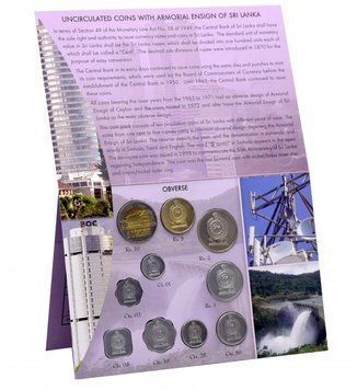 Набір монет Шрі-Ланка набір з 10 монет 1978-2004 UNC 1, 2, 5, 10, 25, 50 центів, 1, 2, 5, 10 рупій Сувенір М15226 фото