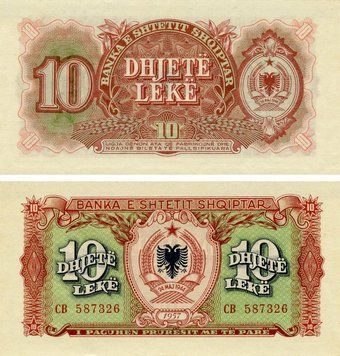 Albania 10 lekov 1957 VF-AU