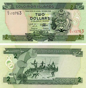 Банкнота Соломонові острови 2 долари 1997 UNC (P18) Б21902 фото