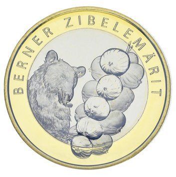Монета Швейцарія 10 франків 2011 Біметал UNC Ведмідь Бернський цибульний ринок М23655 фото