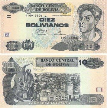 Bolivia 10 Bolivian 2005 UNC (P228)