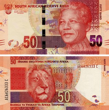 South Africa 50 rand 2012 UNC Lion (P135)