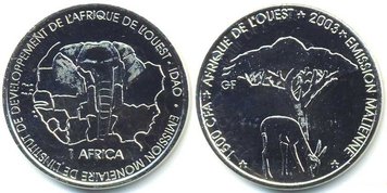 Mali 1500 francs 2003 UNC