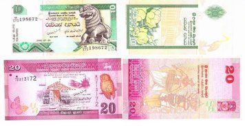 Шрі-Ланка набір з 2 банкнот 2006-2010 UNC Б04047 фото