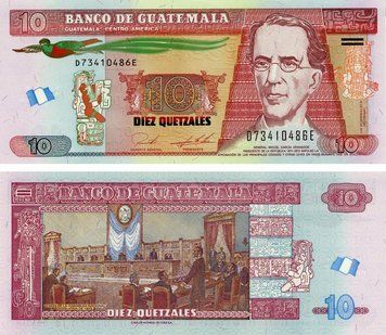 Банкнота Гватемала 10 кетсалей 2017 UNC (P123A) Б15890 фото
