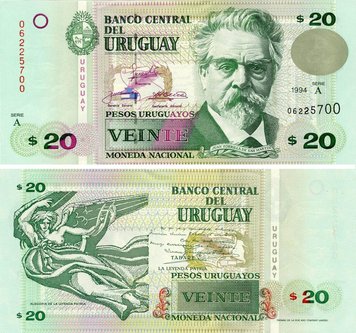 Uruguay 20 pesos 1994 UNC (P74)