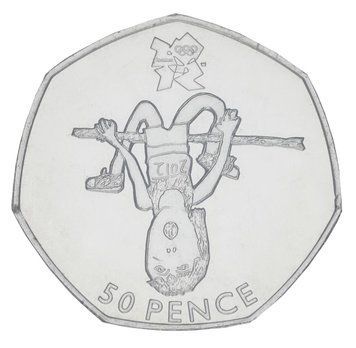 Монета Великобританія 50 пенсів 2011 UNC XXX Літні Олімпійські ігри 2012 у Лондоні - Легка атлетика М20926 фото