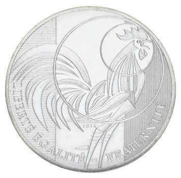Монета Франція 10 євро 2014 Срібло AU-UNC Півень М20346 фото