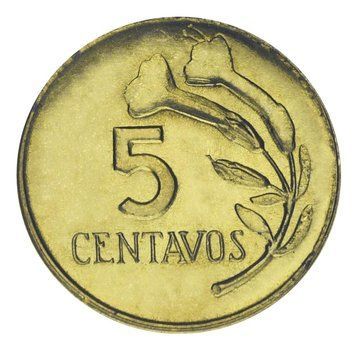 Монета Перу 5 сентаво 1969 F-VF М19976 фото