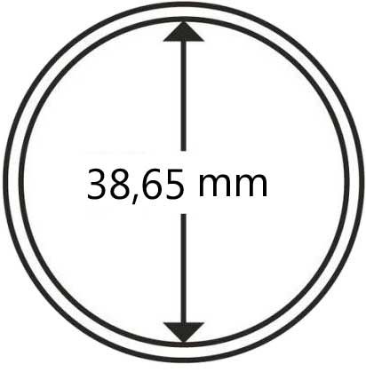 Капсули для монет 38,65 мм. (10 штук) Etalonplus А13860 фото