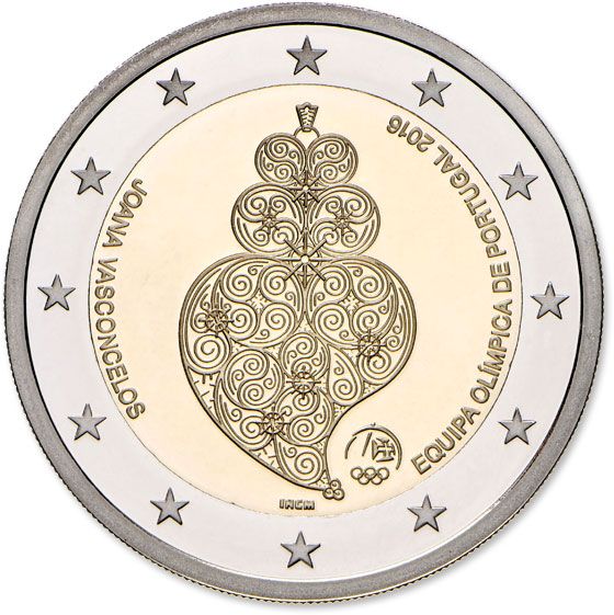 Portugal 2 euro 2016 "Team Portugal at the Olympics in Rio" UNC