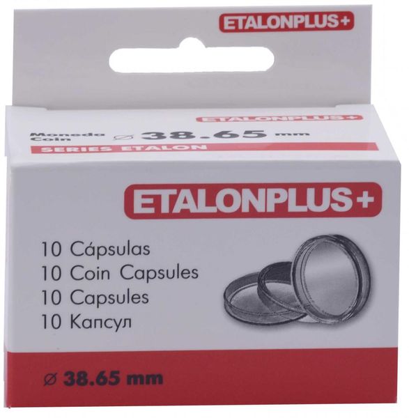 Coin capsules 38.65 mm. (10 pieces) Etalonplus