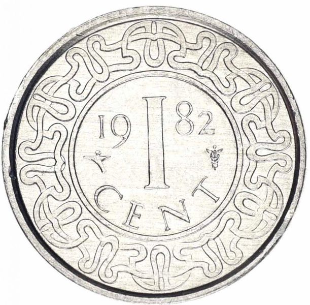 Suriname 1 cent 1974-1986 AU-UNC