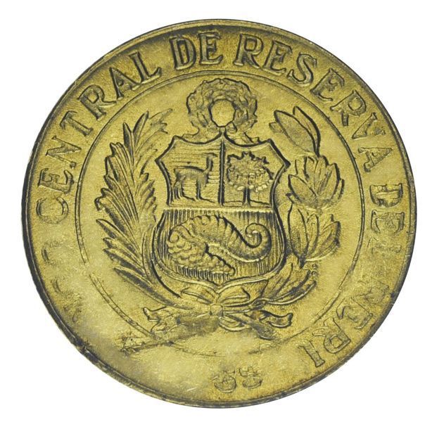 Coin Peru 5 centavos 1969 F-VF