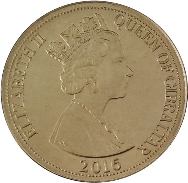 Gibraltar 1 pound 2016 UNC