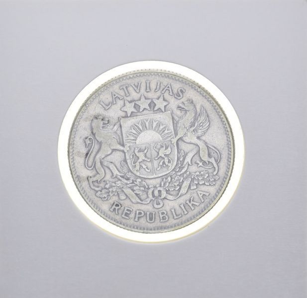 Latvia 2 LVL 1925 F-VF Silver