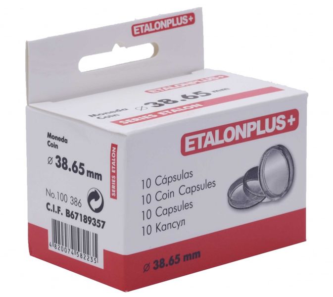 Coin capsules 38.65 mm. (10 pieces) Etalonplus