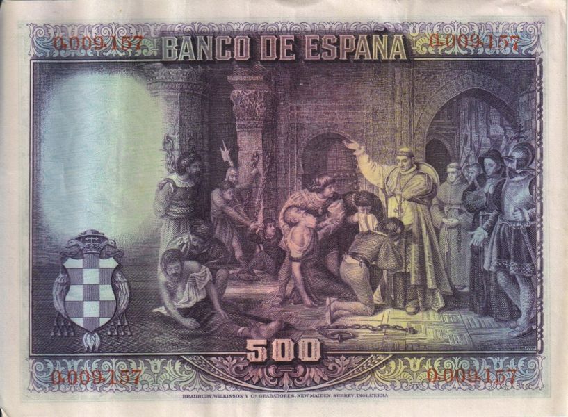 Spain 500 pesetas 1928 VF