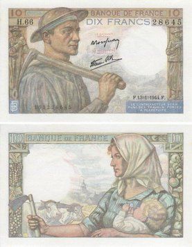 France 10 francs 1944 UNC