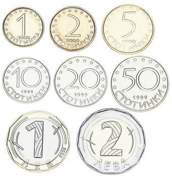 Набір монет Болгарія набір з 8 монет 1999-2015 UNC 1, 2, 5, 10, 20, 50 стотинок, 1, 2 лева М18362 фото