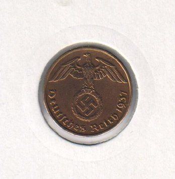 Німеччина 2 пфеніга 1937-1939 VF (KM#90) М04626 фото