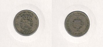 Angola 2.5 escudos 1956 VF (KM # 77)