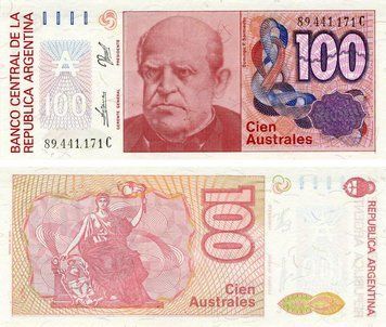 Banknote Argentina 100 Austral 1985-1990 UNC (P327)