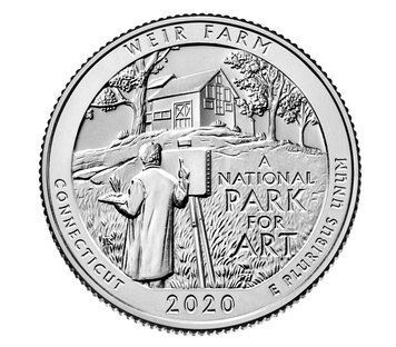 Монета США 25 центів (квотер) 2020 D UNC 52-й парк - Національний історичний парк Вейр Фарм М14787 фото