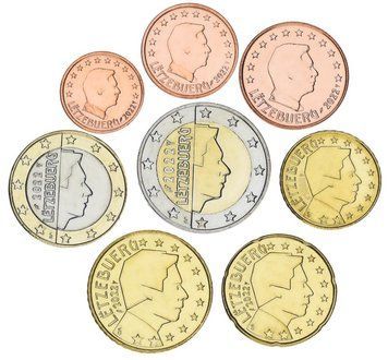 Набір монет Люксембург набір з 8 монет євро 2022 UNC 1, 2, 5, 10, 20, 50 євроцентів, 1, 2 євро М24320 фото
