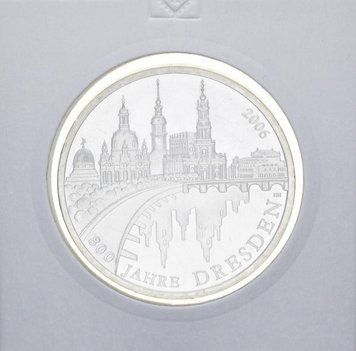 Німеччина 10 євро 2006 &laquo;800 років місто Дрезден&raquo; Срібло UNC М10900 фото