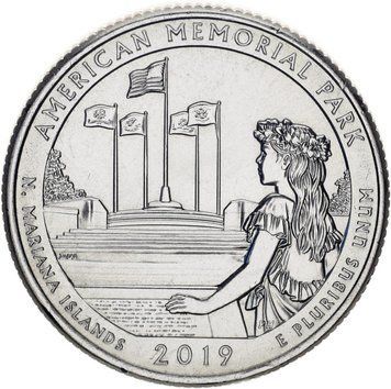 Монета США 25 центів (квотер) 2019 P &laquo;47-й парк - Меморіал парк&raquo; UNC М11056 фото