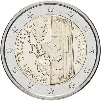 Монета Фінляндія 2 євро 2016 &laquo;Георг Хенрі фон Врігт&raquo; UNC М05129 фото