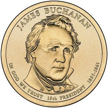 Монета США 1 долар 2010 D &laquo;15-й Президент Джеймс Б'юкенен&raquo; UNC (KM#477) М01549 фото
