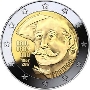Монета Португалія 2 євро 2017 &laquo;Рауль Брандан&raquo; UNC М07006 фото