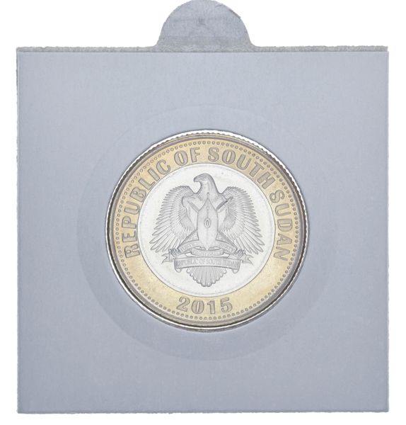 South Sudan 2 pounds 2015 Bimetal UNC Giraffe