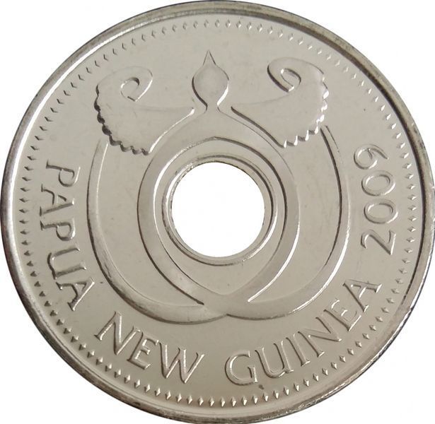 Coin Papua New Guinea 1 kina 2009 UNC Crocodiles (KM # 6b)