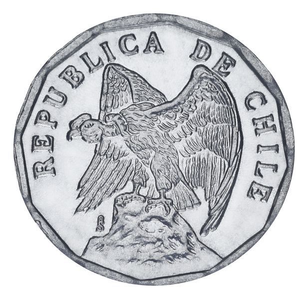 Coin Chile 10 centavos 1979 UNC Bird - Vulture