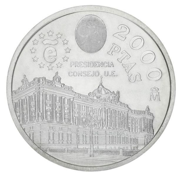 Монета Іспанія 2000 песет 1998 &laquo;400 років від дня смерті Пилипа II&raquo; Срібло UNC (KM#987) М06318 фото