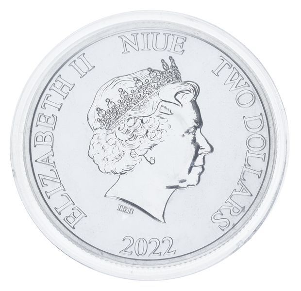 Coin Niue 2 Dollars 2022 Silver UNC Star Wars - Darth Vader (Ag 999, oz, 31.1 grams)
