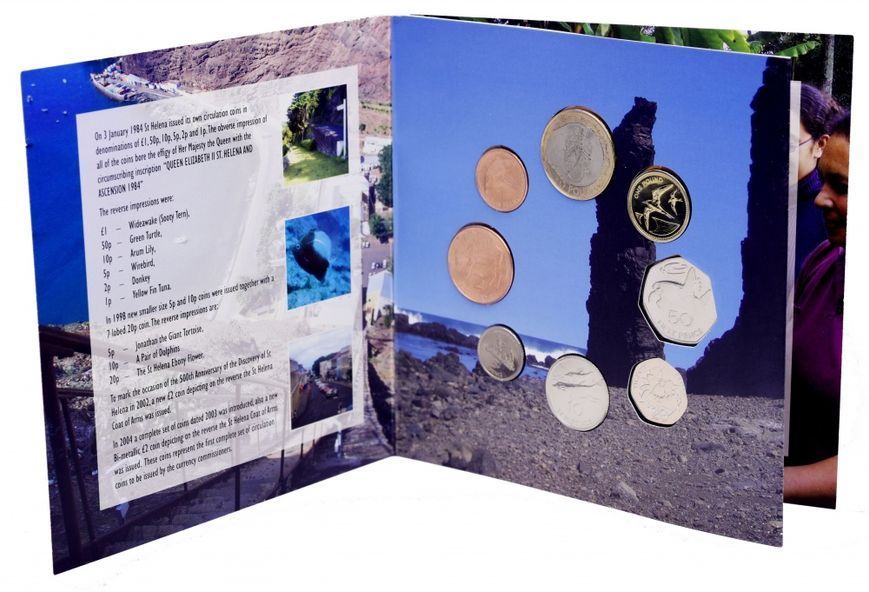 Coins set Saint Helena set of 8 coins 2003-2006 UNC 1 penny, 2, 5, 10, 20, 50 pence, 1, 2 pounds